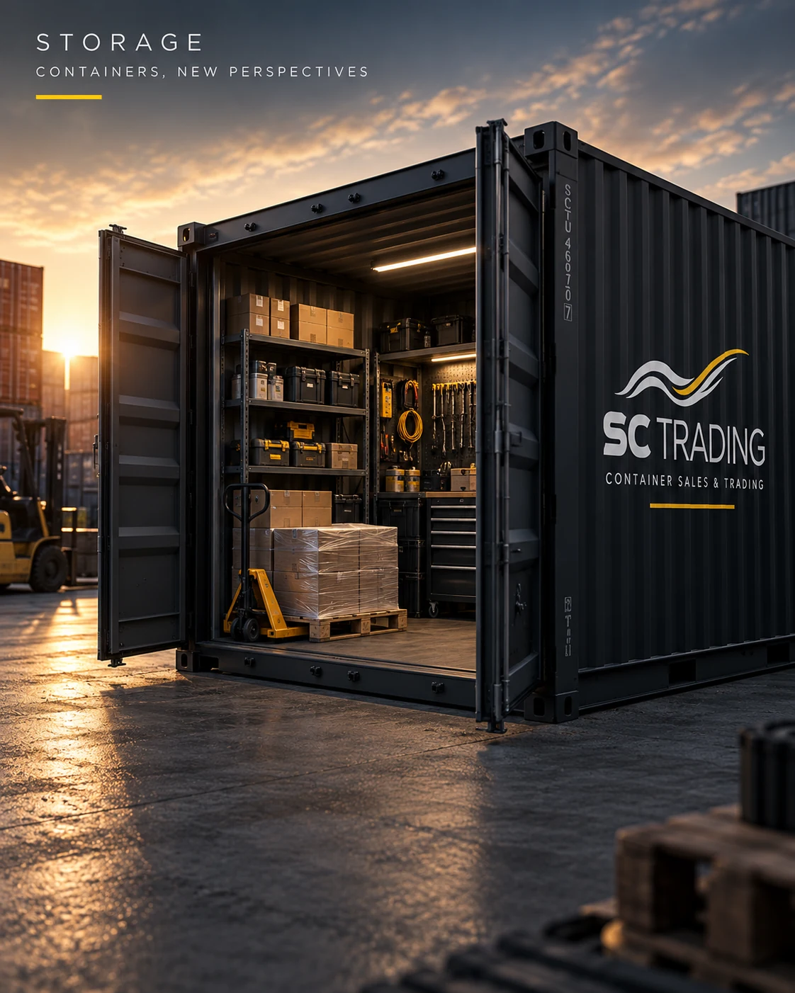 Container gebruikt als opslag